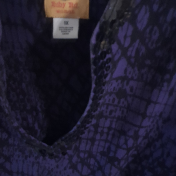 Ruby Rd. Purple Patterned Top - Picture 3 of 8